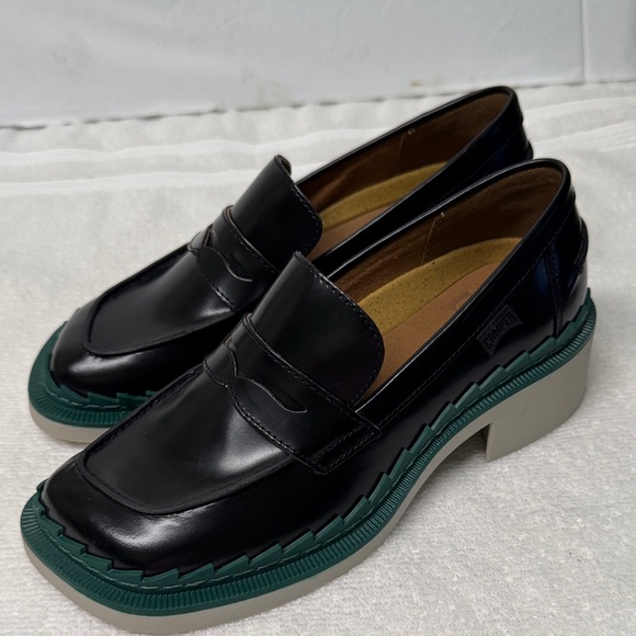 Camper Shoes - Camper Taylor 45mm Black Leather Loafers Size 37/US 7